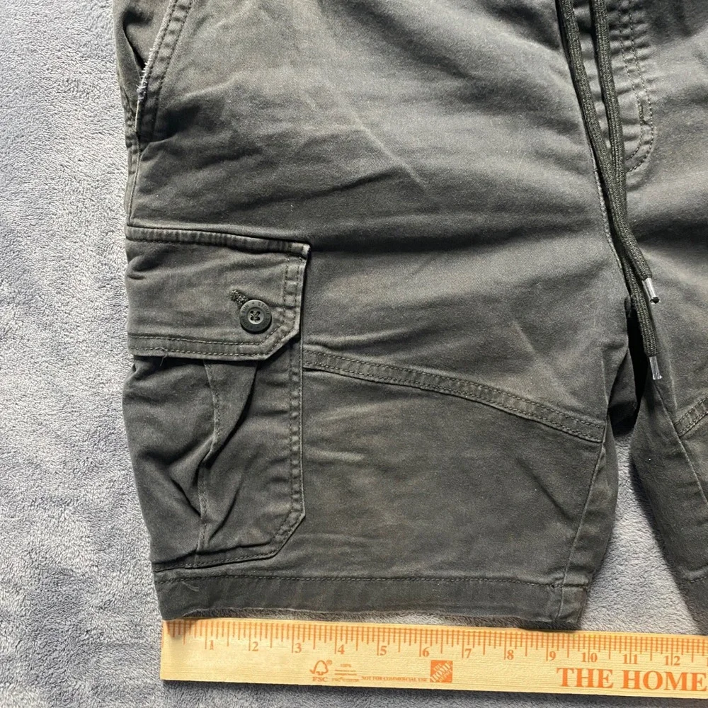 Sun+Stone Shorts Mens Medium Cargo Black Elastic Baggy Utility Made in 2023
